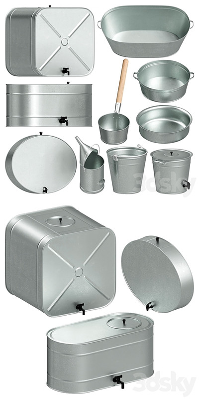 Galvanized containers